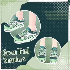 Green Trial Sneakers VROID Texture
