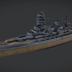 IJN Nagato 長門｜日本海軍 戦艦 長門｜3Dモデル