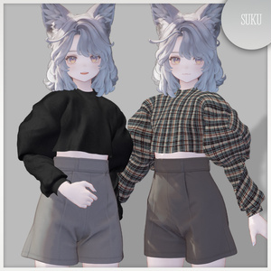 【☁Fyuett/Lapwing/Marycia/しなの対応】volume sleeves Tops【VRChat】 缩略图 7
