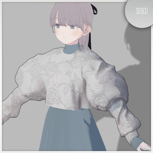 【☁Fyuett/Lapwing/Marycia/しなの対応】volume sleeves Tops【VRChat】 缩略图 5