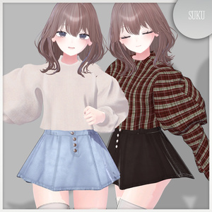 【☁Fyuett/Lapwing/Marycia/しなの対応】volume sleeves Tops【VRChat】 缩略图 9