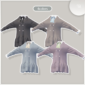 【🎀5アバター対応】Frilled double-breasted jacket【VRChat】 缩略图 4
