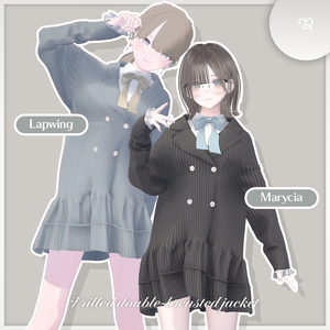 【🎀5アバター対応】Frilled double-breasted jacket【VRChat】