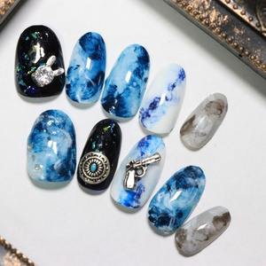 ヒプノシスマイク 碧棺左馬刻 イメージネイル 020 - Harapeko nail - BOOTH