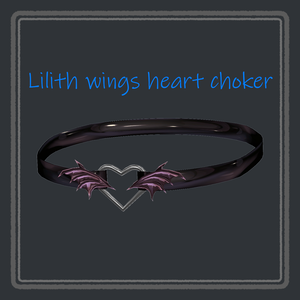 Lilith wings heart choker