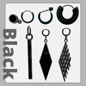 【VRChat】Simple Earrings　7種類×3カラー 缩略图 5