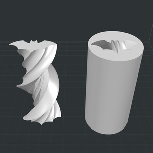 コウモリのネジ3Dプリンター用データ　Bat screw 3D printer data