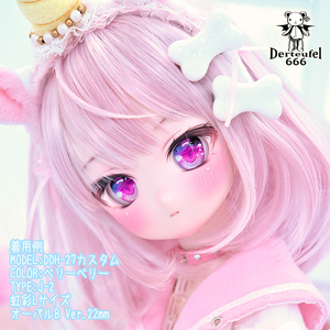 ドール用ウィッグ 】9インチ ピンク 目安サイズMDD/DD/SD <Doll wig