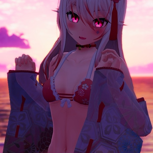 [7モデル対応]衣装モデル『水天巫女』