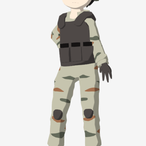 【VRM】Cartoon Mob Soldier【for cluster / VRChat】