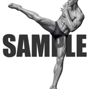 透過PNG素材｜アクションポーズ_ファイティング_0011 / Transparent PNG image material | Action_pose_Fighting_0011