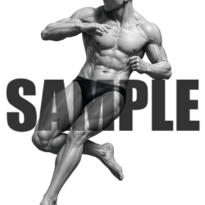 透過PNG素材｜アクションポーズ_ファイティング_0014 / Transparent PNG image material | Action_pose_Fighting_0014