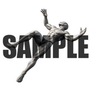 透過PNG素材｜アクションポーズ_ダメージ_0002 / Transparent PNG image material | Action_pose_Damage_0002