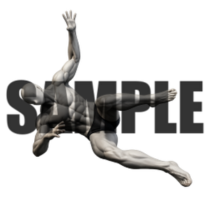 透過PNG素材｜アクションポーズ_ダメージ_0006 / Transparent PNG image material | Action_pose_Damage_0006