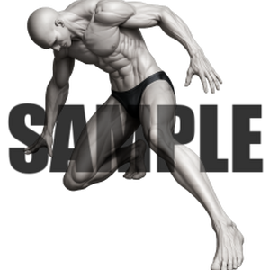 透過PNG素材｜アクションポーズ_ダメージ_0007 / Transparent PNG image material | Action_pose_Damage_0007