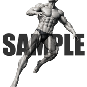 透過PNG素材｜アクションポーズ_ダイナミック_0001 / Transparent PNG image material | Action_pose_Dynamic_0001