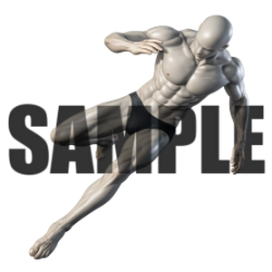 透過PNG素材｜アクションポーズ_ランニング_0003 / Transparent PNG image material | Action_pose_Running_0003