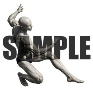 透過PNG素材｜アクションポーズ_ドラマティック_0026 / Transparent PNG image material | Action_pose_Dramatic_0026