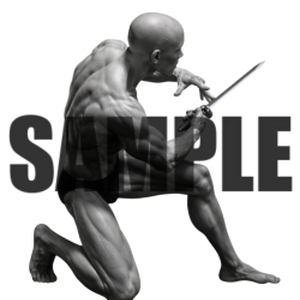 透過PNG素材｜アクションポーズ_ソード_0056 / Transparent PNG image material | Action_pose_Sword_0056