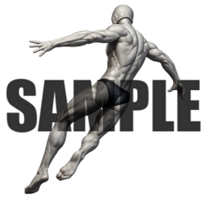 透過PNG素材｜アクションポーズ_ダイナミック_0007 / Transparent PNG image material | Action_pose_Dynamic_0007