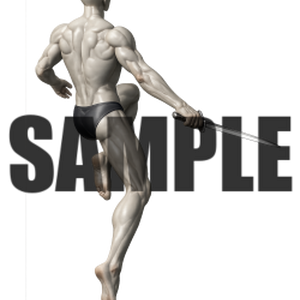 透過PNG素材｜アクションポーズ_ソード_0061 / Transparent PNG image material | Action_pose_Sword_0061