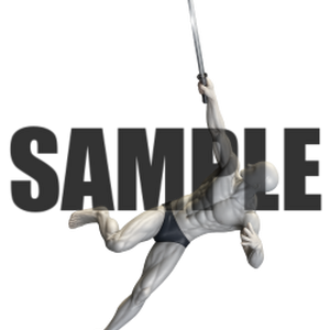 透過PNG素材｜アクションポーズ_ソード_0063 / Transparent PNG image material | Action_pose_Sword_0063