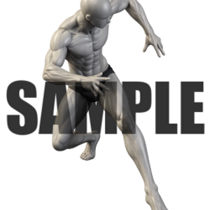 透過PNG素材｜アクションポーズ_ダイナミック_0014 / Transparent PNG image material | Action_pose_Dynamic_0014