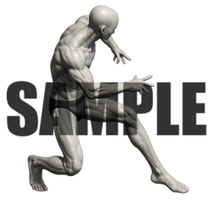 透過PNG素材｜アクションポーズ_ダイナミック_0015 / Transparent PNG image material | Action_pose_Dynamic_0015