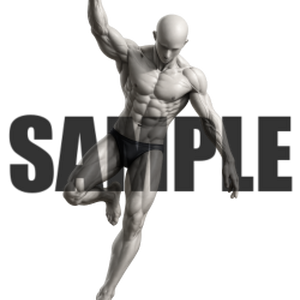 透過PNG素材｜アクションポーズ_ダイナミック_0017 / Transparent PNG image material | Action_pose_Dynamic_0017