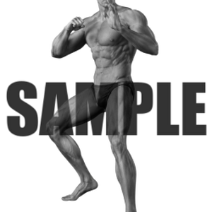 透過PNG素材｜アクションポーズ_ファイティング_0028 / Transparent PNG image material | Action_pose_Fighting_0028