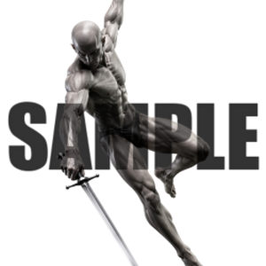 透過PNG素材｜アクションポーズ_ソード_0027 / Transparent PNG image material | Action_pose_Sword_0027