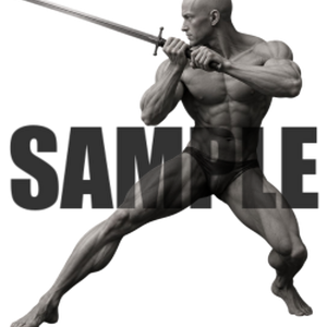 透過PNG素材｜アクションポーズ_ソード_0036 / Transparent PNG image material | Action_pose_Sword_0036