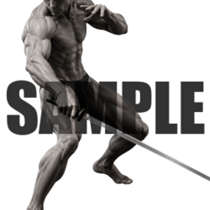 透過PNG素材｜アクションポーズ_ソード_0043 / Transparent PNG image material | Action_pose_Sword_0043