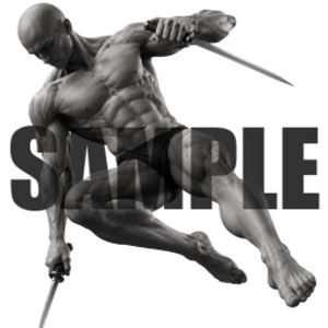 透過PNG素材｜アクションポーズ_ソード_0025 / Transparent PNG image material | Action_pose_Sword_0025