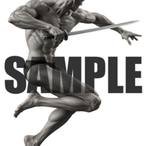 透過PNG素材｜アクションポーズ_ソード_0037 / Transparent PNG image material | Action_pose_Sword_0037