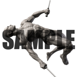 透過PNG素材｜アクションポーズ_ソード_0024 / Transparent PNG image material | Action_pose_Sword_0024