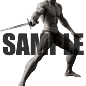 透過PNG素材｜アクションポーズ_ソード_0040 / Transparent PNG image material | Action_pose_Sword_0040