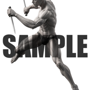 透過PNG素材｜アクションポーズ_ソード_0019 / Transparent PNG image material | Action_pose_Sword_0019
