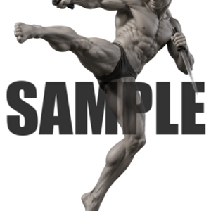 透過PNG素材｜アクションポーズ_ソード_0028 / Transparent PNG image material | Action_pose_Sword_0028