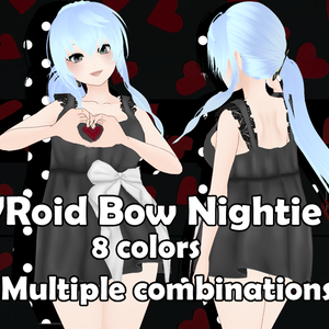 VRoid Stable Bow Nightie - VRoid ボウ・ナイティ 8 Colors!