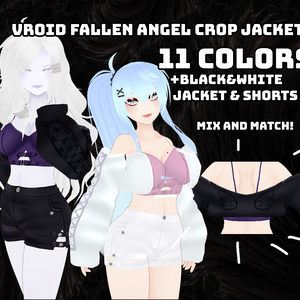 VRoid Fallen Angel Crop Jacket Outfit | VRoid 堕天使のクロップジャケットアウトフィット