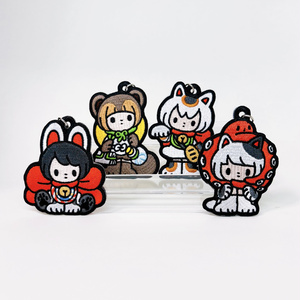 かわいいおきもの刺繍キーホルダー