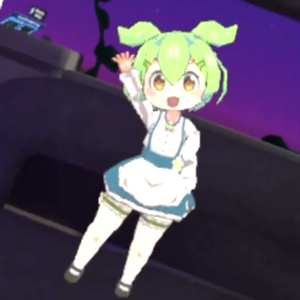 メイド服ずんだもん ver.0.1 ずん子スタンプラリーパネル風 VRChat Unity用 PC/Quest