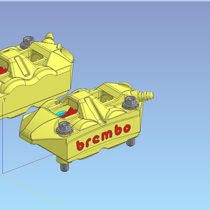 (BREMBO )ブレンボ モノブロックキャリパー 詳細スケール 1:12 印刷用 3D STL ファイル