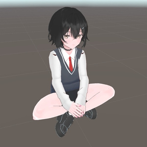 無料版【VRChat】AFKモーション_胡坐(女性的