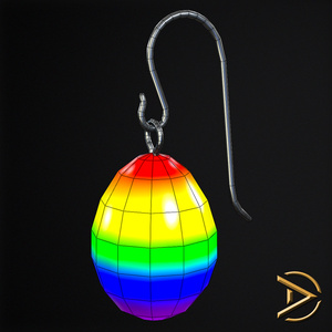 FREE Rainbow Egg Earrings | 無料のレインボーエッグピアス 缩略图 3