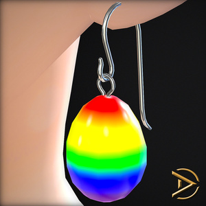 FREE Rainbow Egg Earrings | 無料のレインボーエッグピアス 缩略图 2
