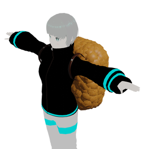 歩くシズル感！ビッグカツバッグ-ふわふわver（3Dモデル）