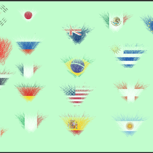 Pubic Hair. for World Flag(Country of origin marking)