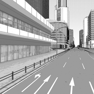 オフィス街交差点（昼・カラー） 缩略图 34